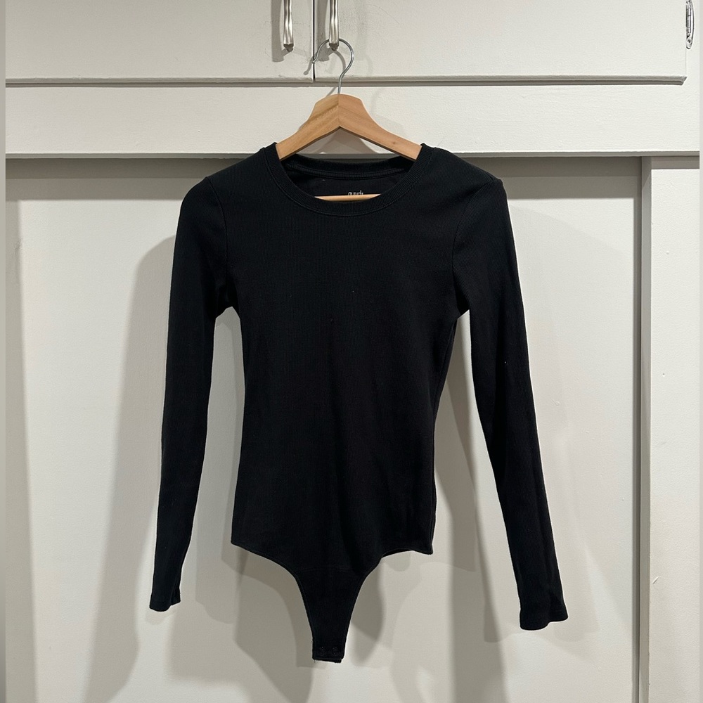 Nuuds Ribbed Bodysuit - Black
